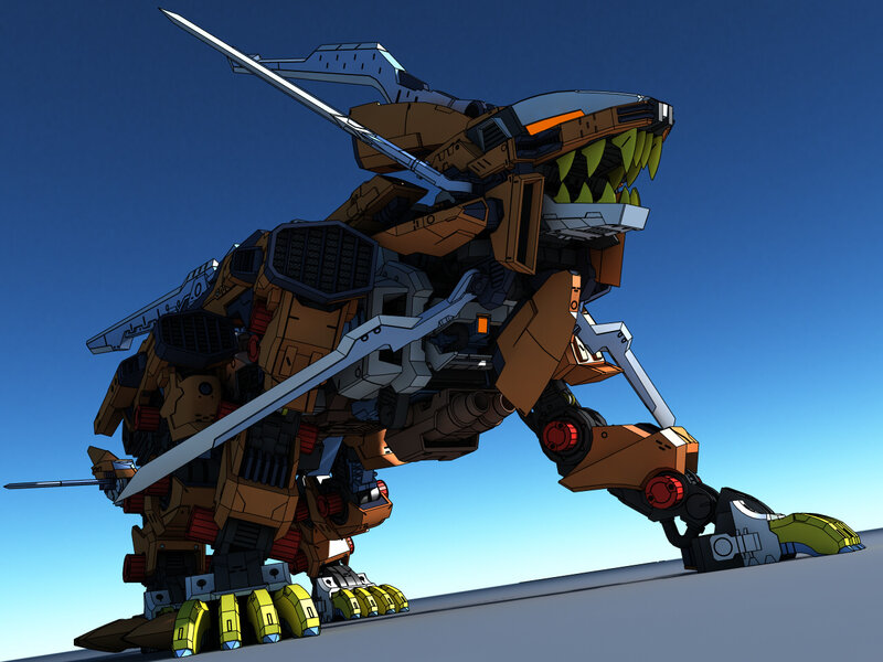 Mechanical Dinosaur Robot — Blue