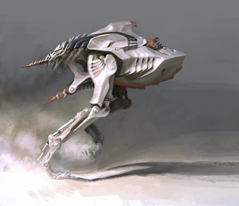 Mechanical Dinosaur Robot — Gray