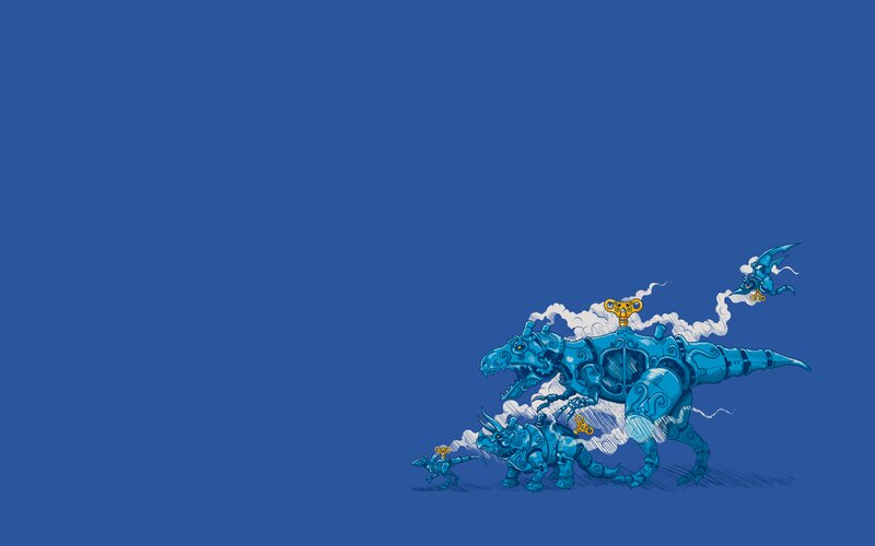 Mechanical Dinosaurs — Blue