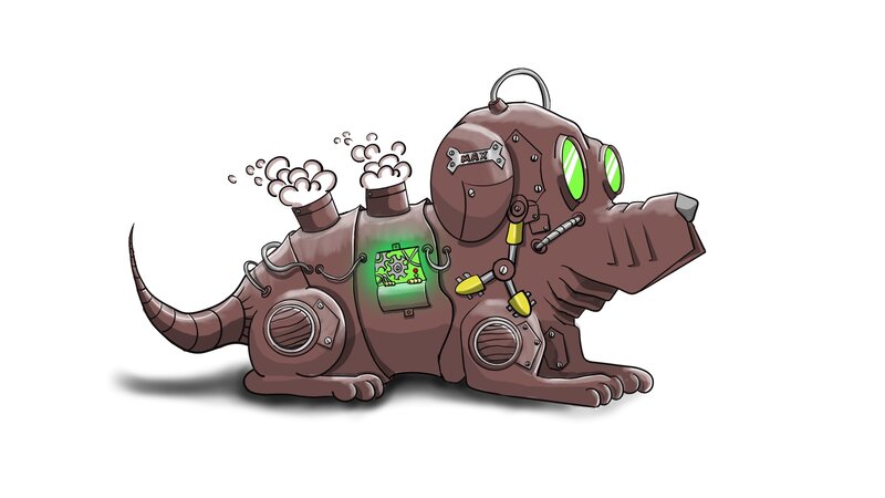 Mechanical Dog Robot — Brown