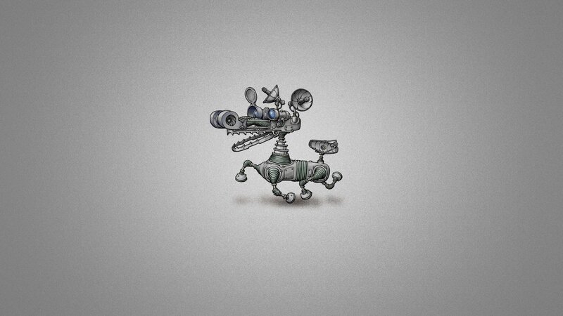 Mechanical Dog Robot — Gray
