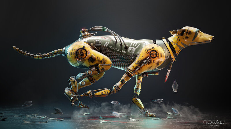 Mechanical Dog Running