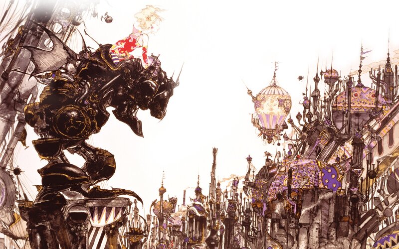 Mechanical Dragon and City