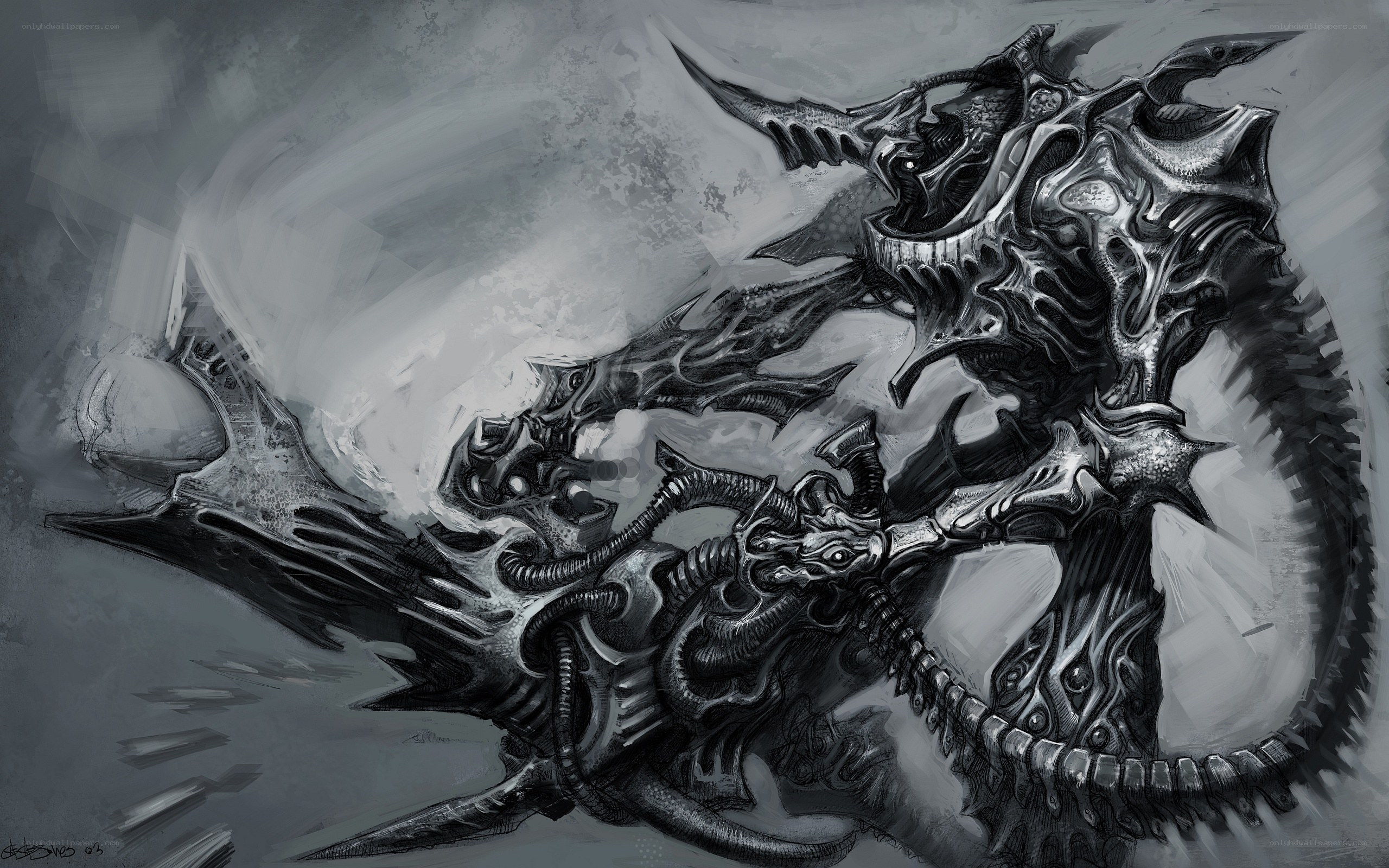 mechanical dragon concept art