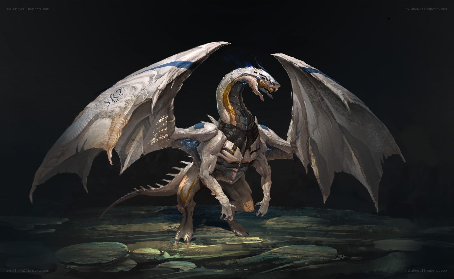 mechanical dragon concept art