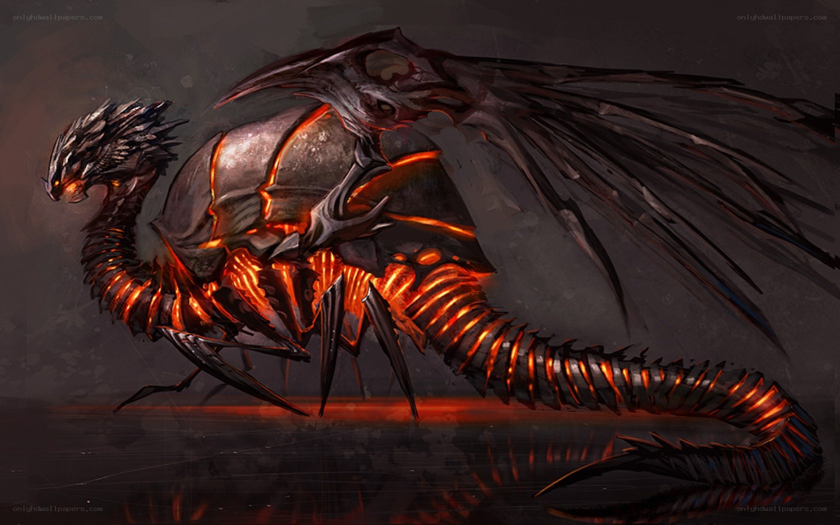 mechanical dragon creature
