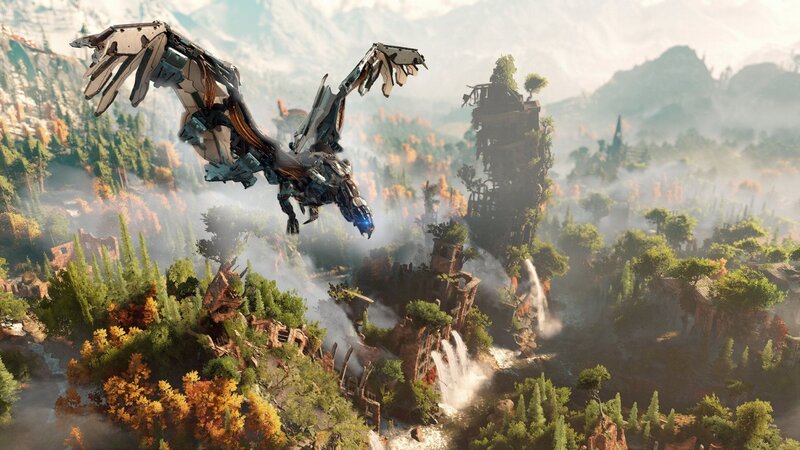 Mechanical Dragon Flying — Green