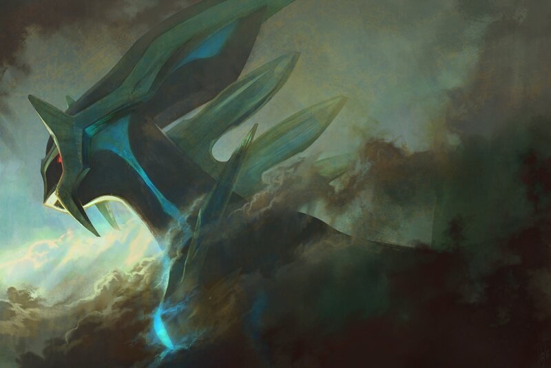 Mechanical Dragon in Clouds