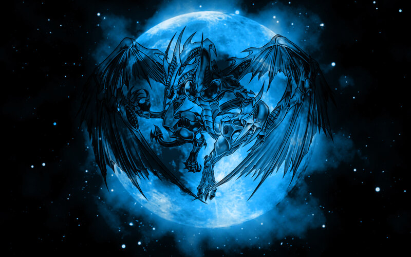 Mechanical Dragon in Space — Blue