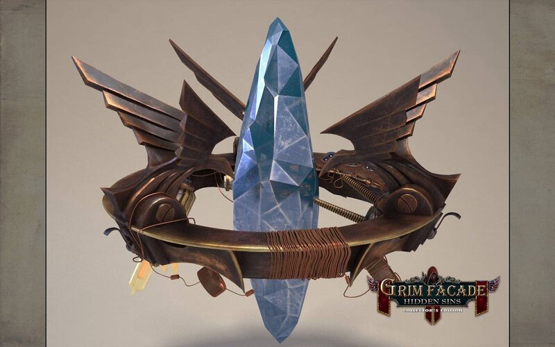 Mechanical Dragon with Crystal