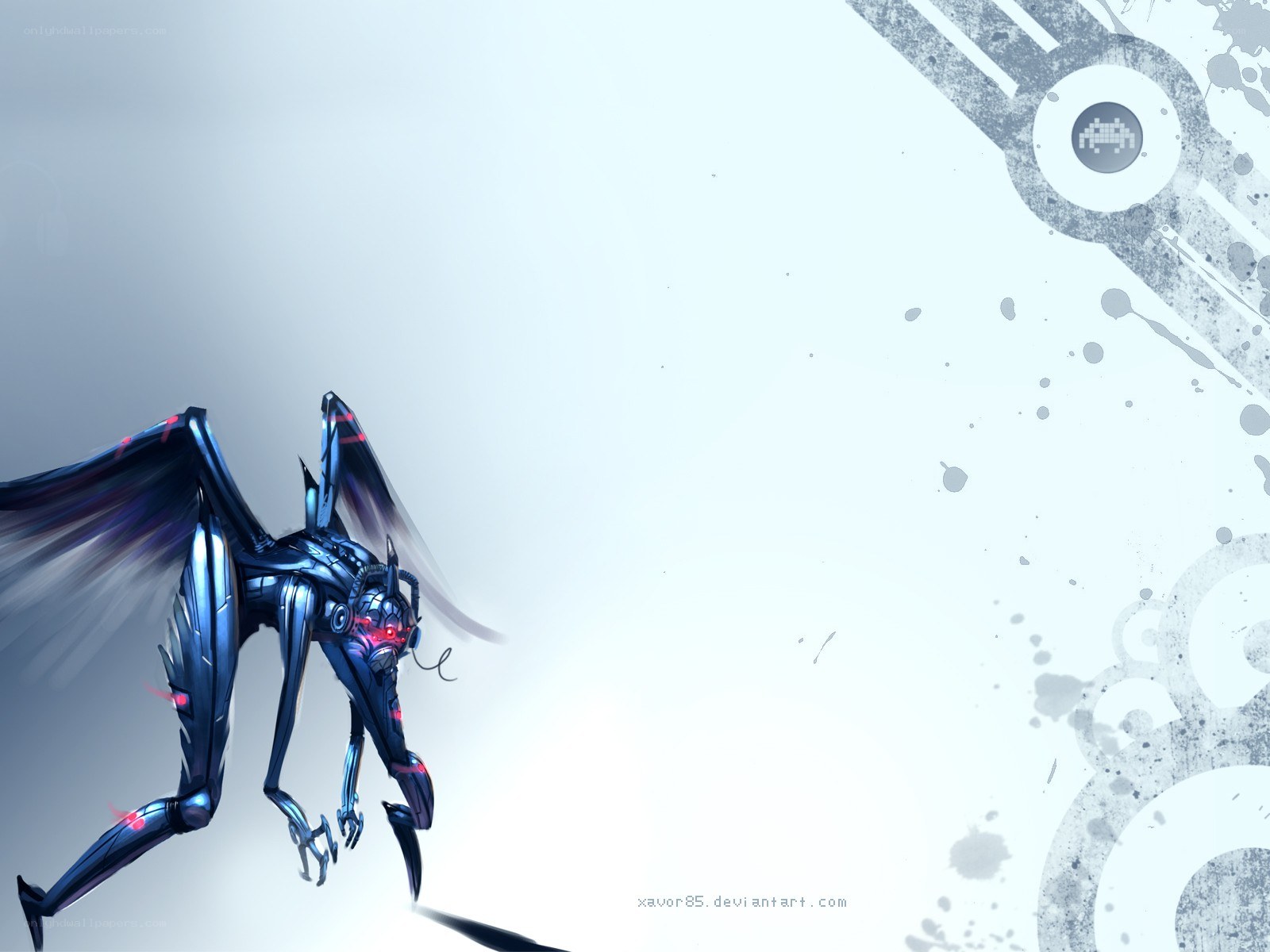 mechanical dragon with glowing eyes