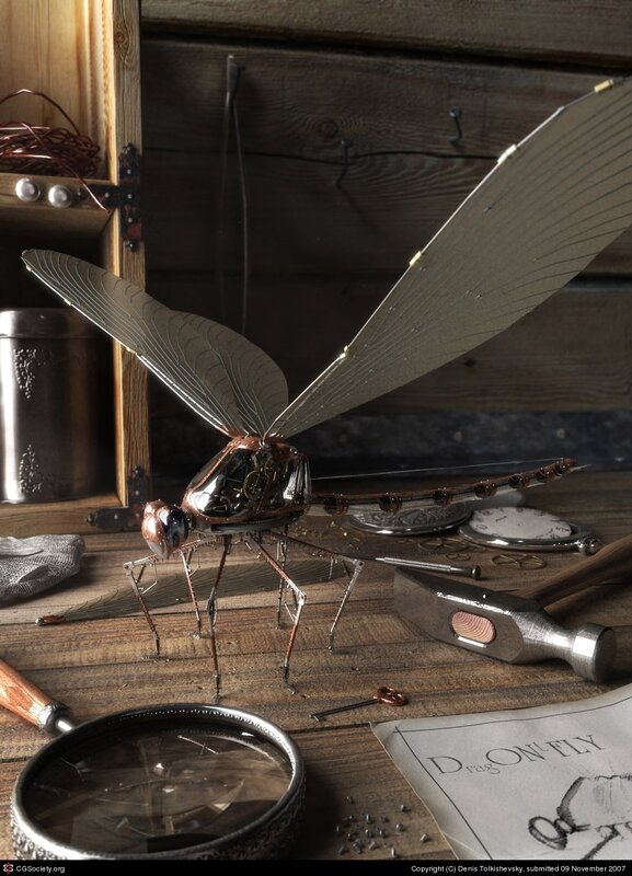 Mechanical Dragonfly — Brown