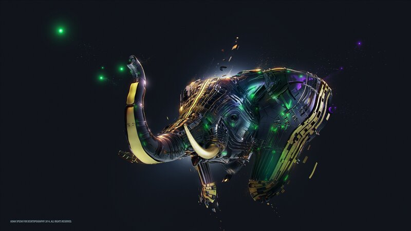 Mechanical Elephant — Black