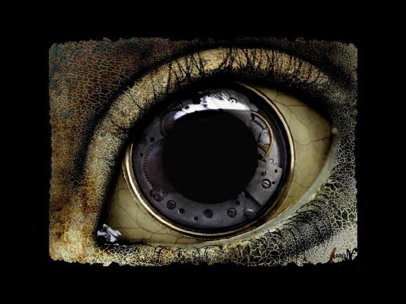 Mechanical Eye — Brown, Dramatic, Digital Art