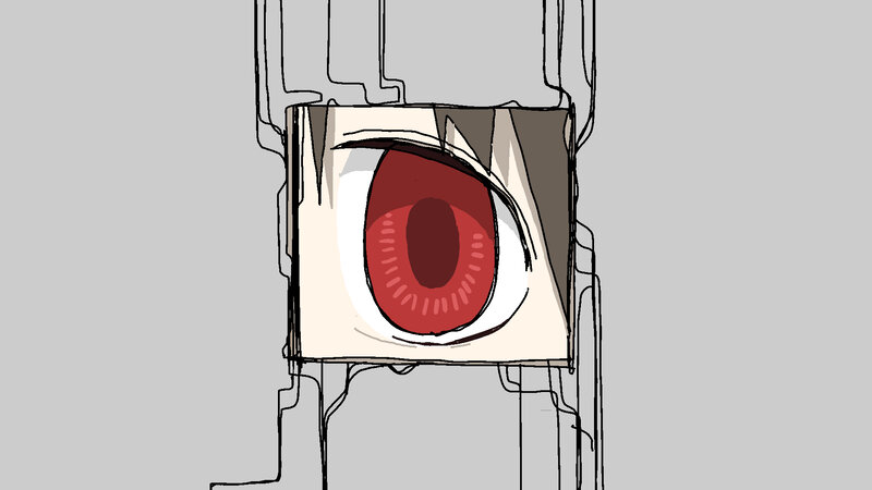 Mechanical Eye — Gray, Dramatic
