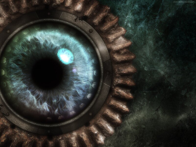mechanical eye with gear