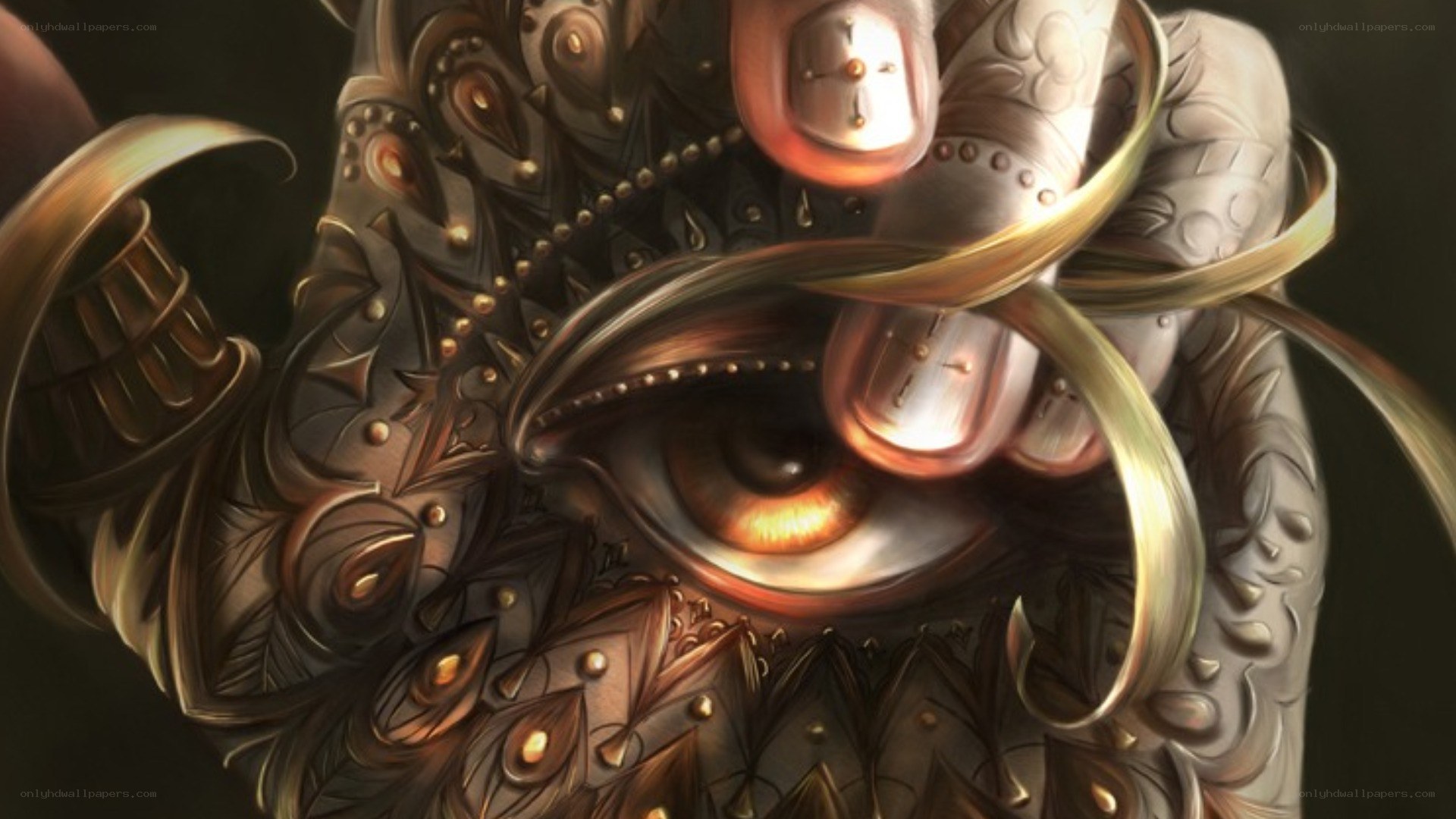 mechanical eye with ornate details
