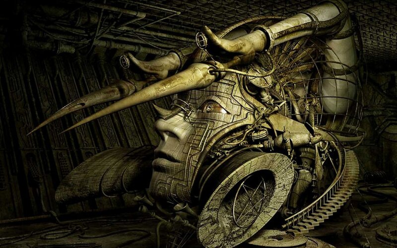 Mechanical Face with Horns