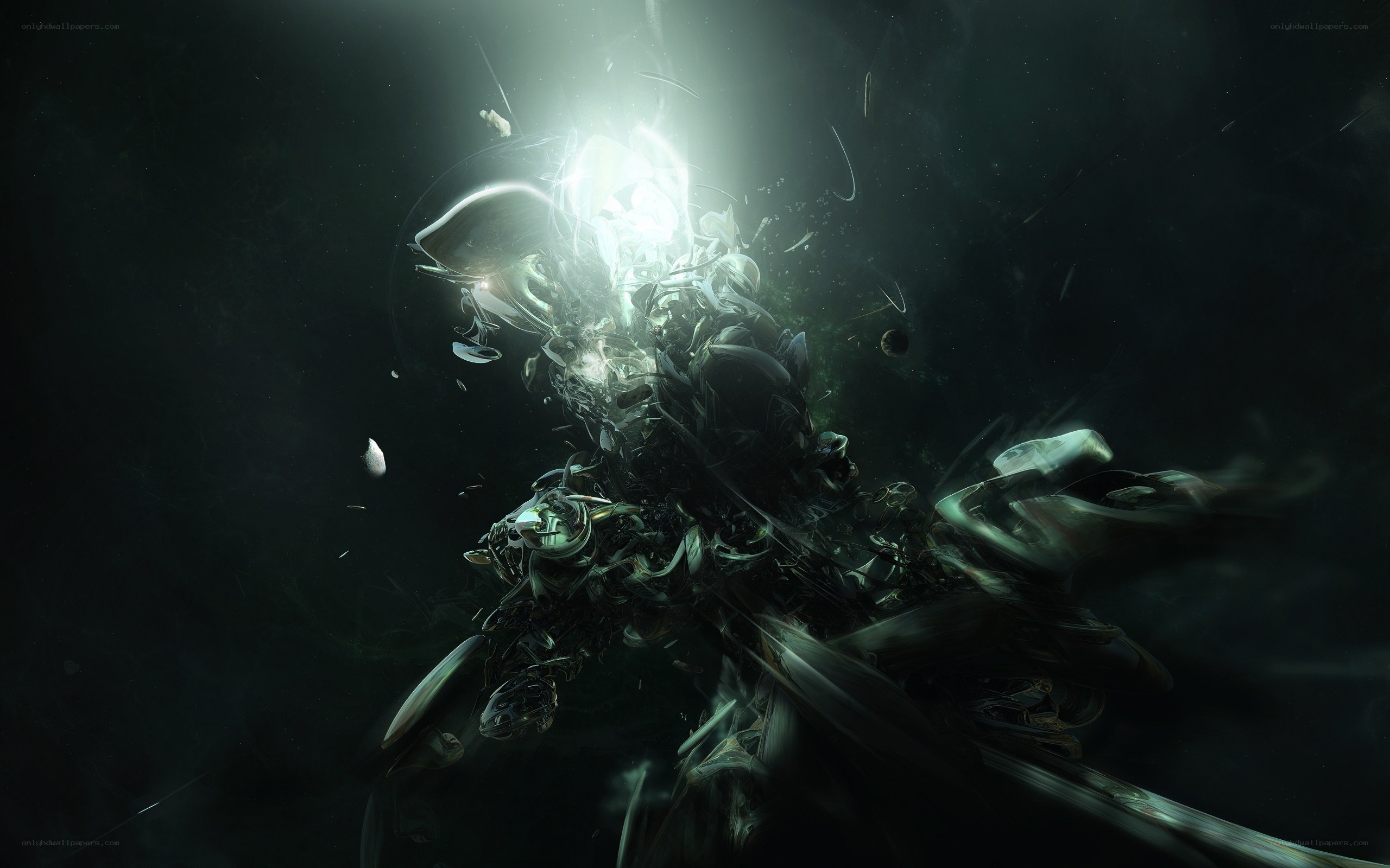 Mechanical figure in light