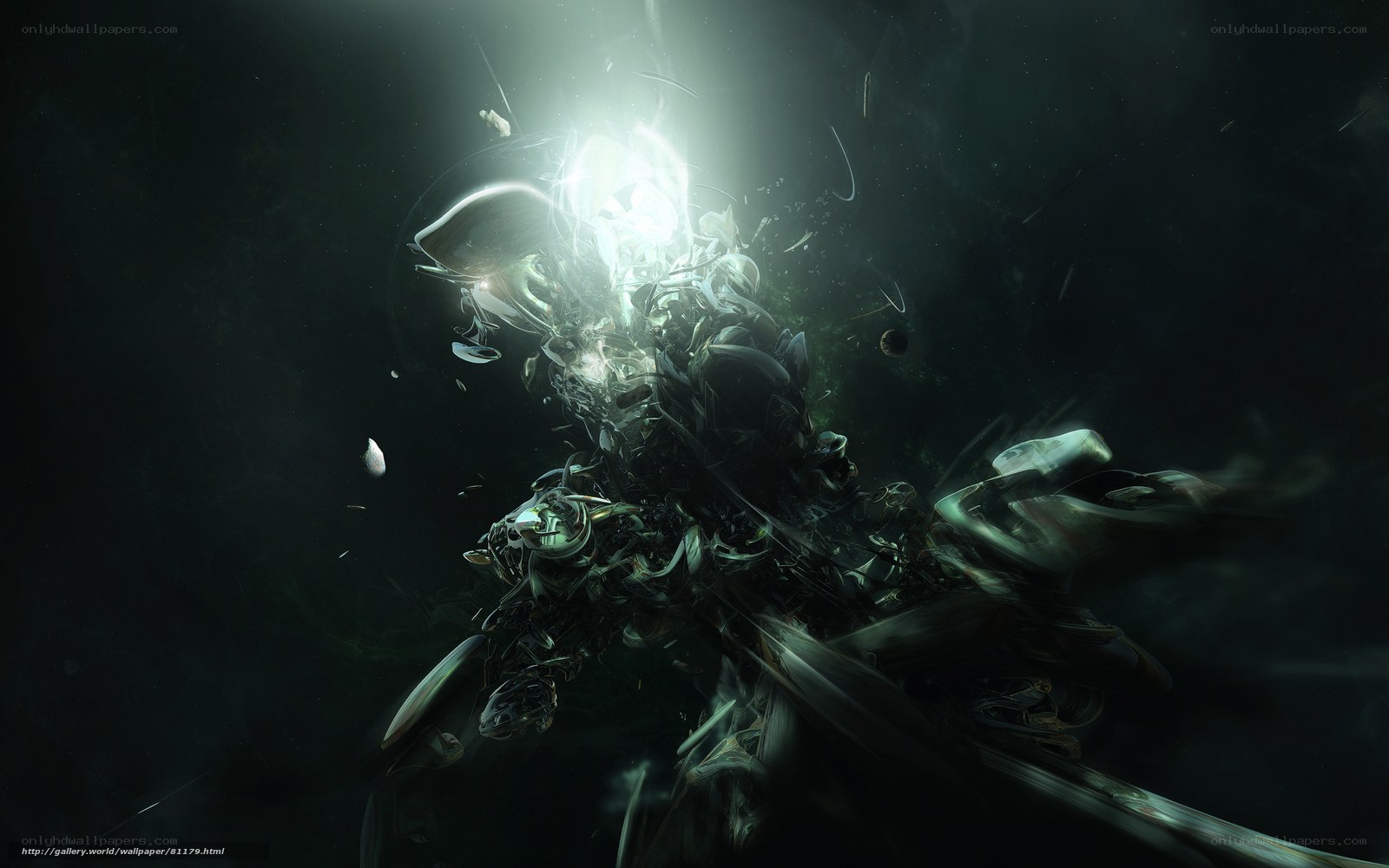 Mechanical figure in light
