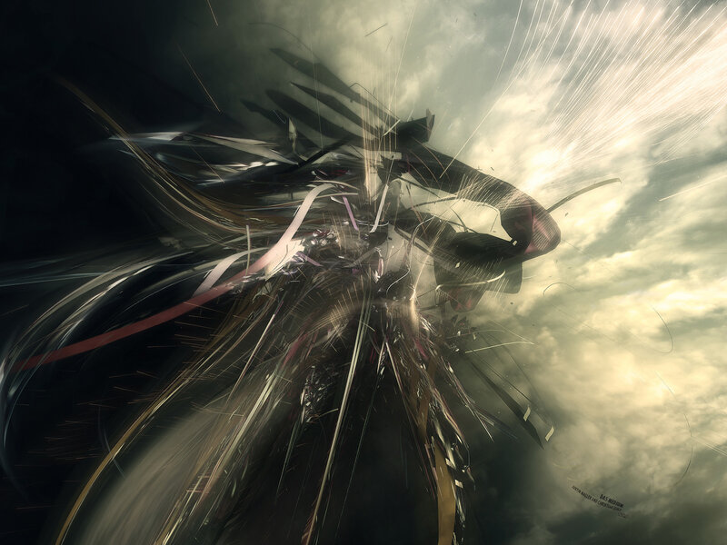 Mechanical Figure in Motion — Black