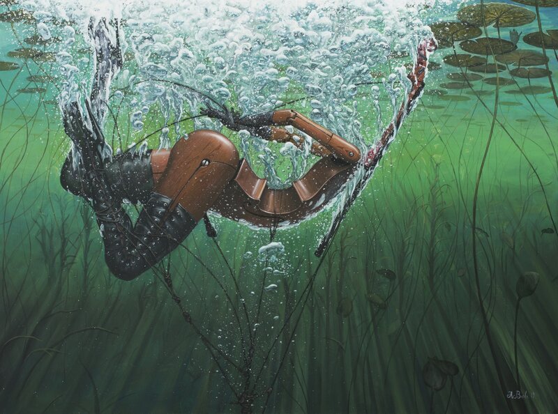 Mechanical Figure Underwater
