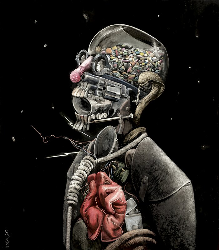 Mechanical Figure with Pills