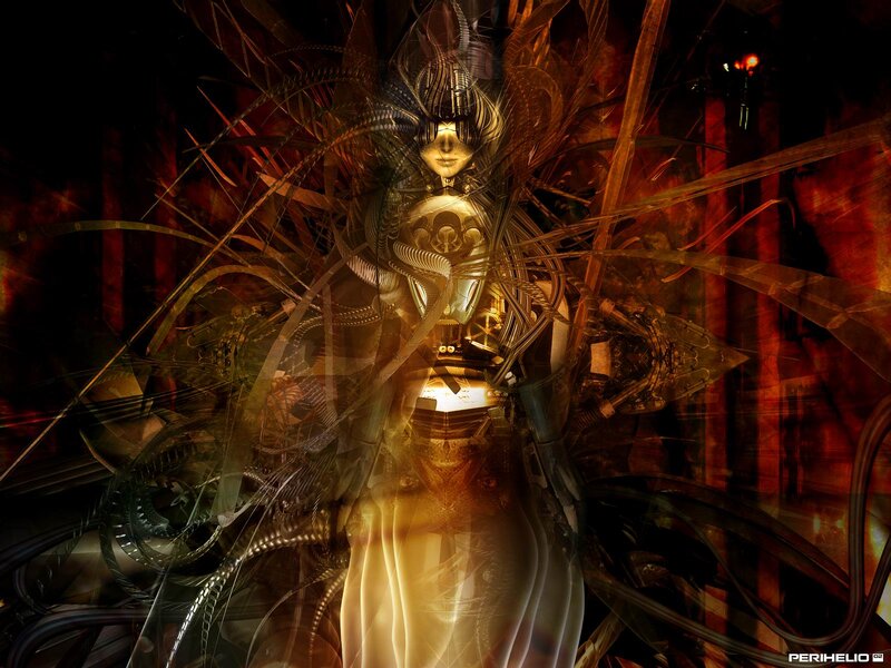 Mechanical Figure with Wings