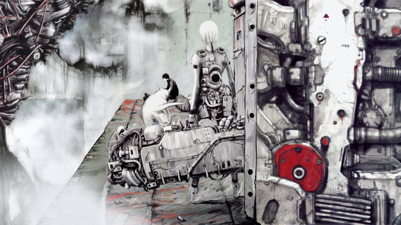 Mechanical Figures on Platform