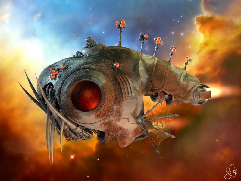 Mechanical Fish Spacecraft
