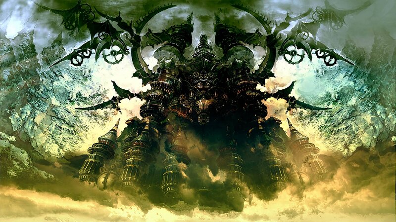Mechanical Fortress in Clouds