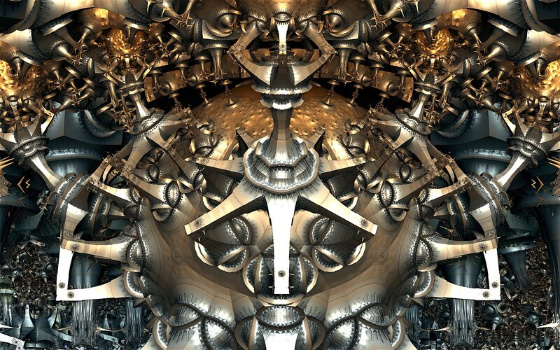 Mechanical Fractal Structure — Gold