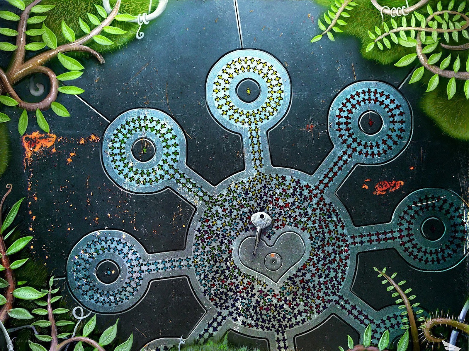 mechanical garden puzzle