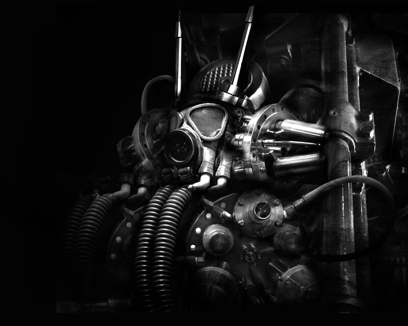 mechanical gas mask assembly