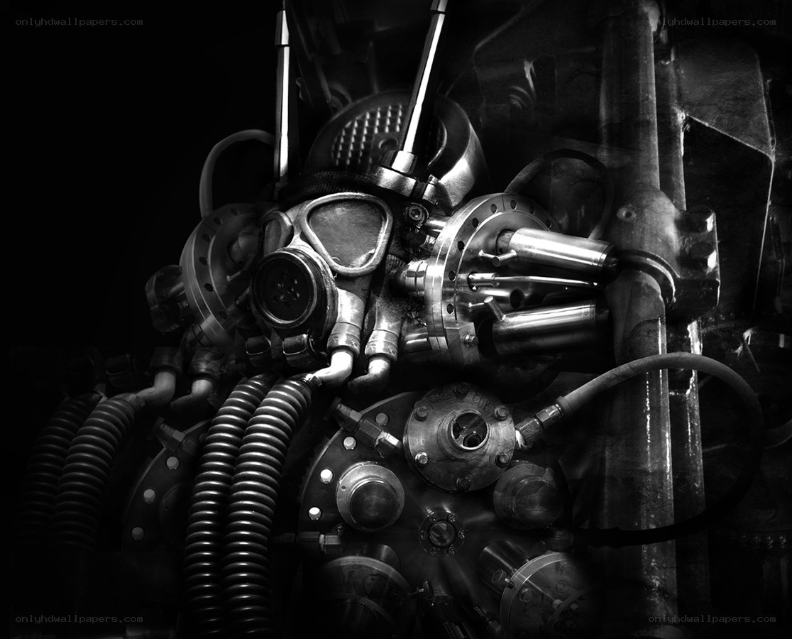 mechanical gas mask assembly