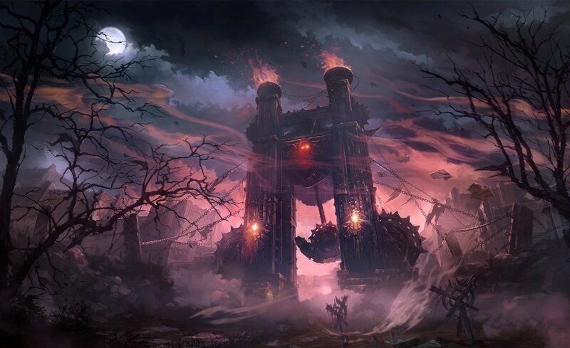 Mechanical Gate in Ruins
