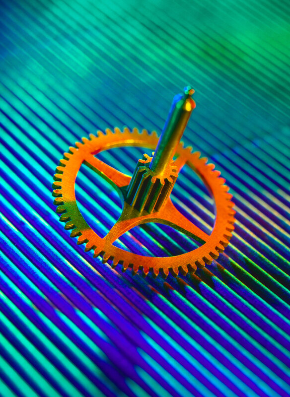 Mechanical Gear Assembly — Blue