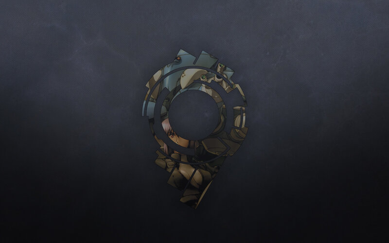 mechanical gear with anime character