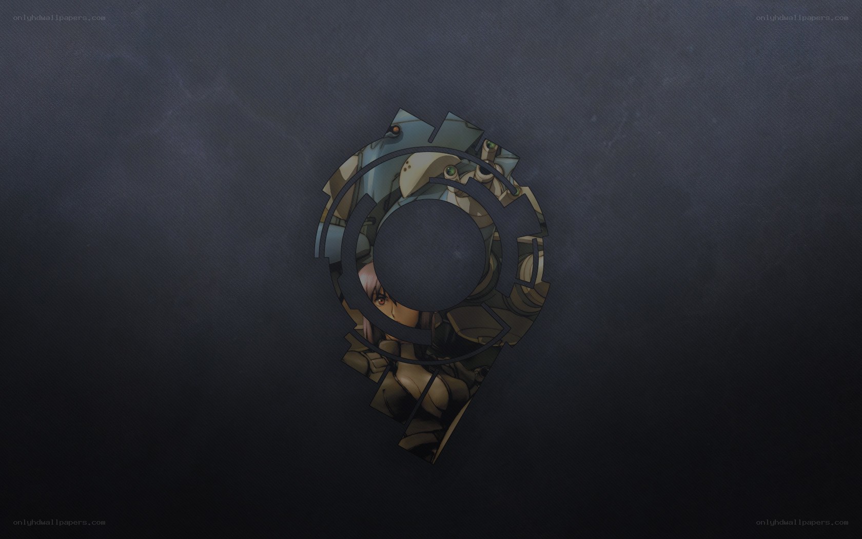 mechanical gear with anime character