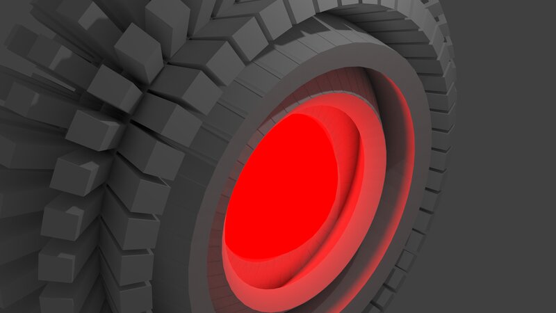 Mechanical Gear with Red Light