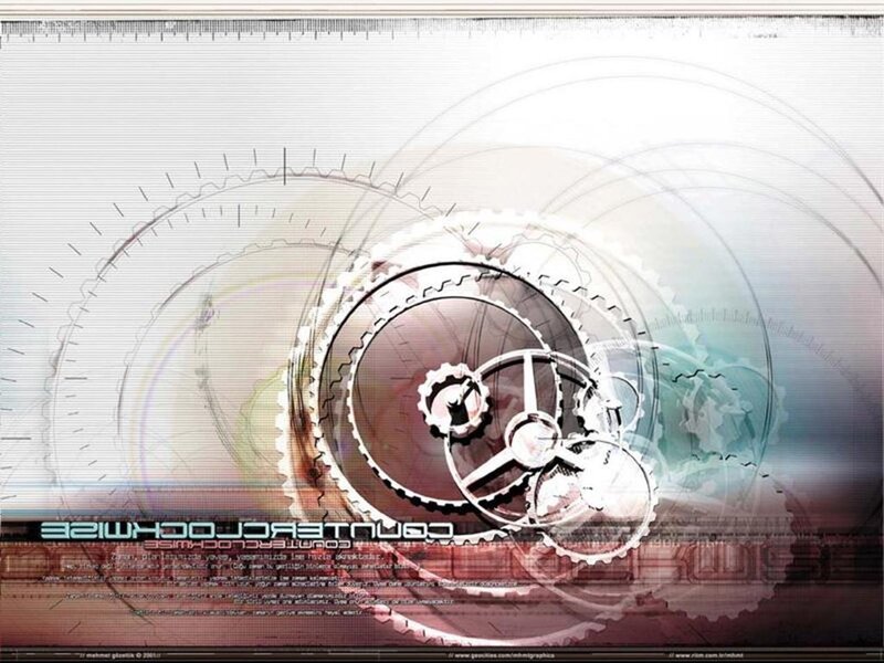 mechanical gears abstract background