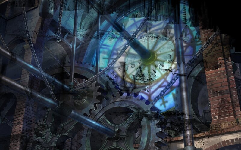 mechanical gears and chains