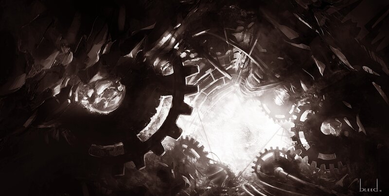 Mechanical Gears and Cogs — Black