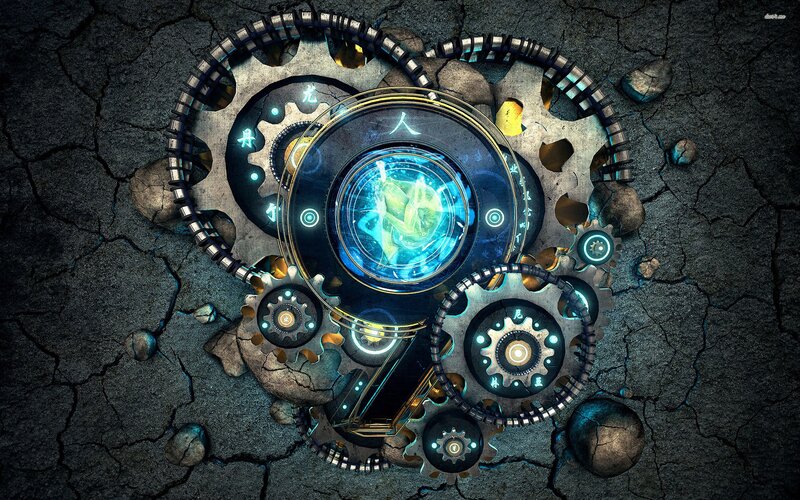 Mechanical Gears and Cogs — Blue
