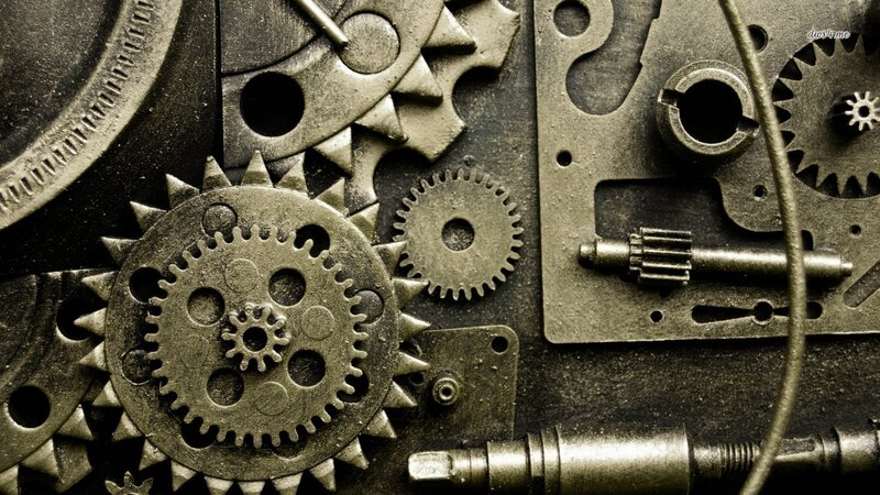 Mechanical Gears and Cogs — Brown, Industrial