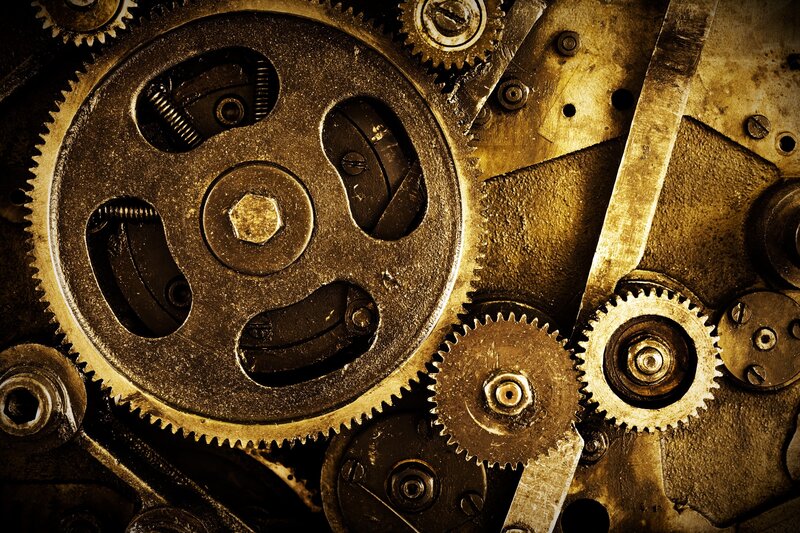Mechanical Gears and Cogs — Brown, Photograph