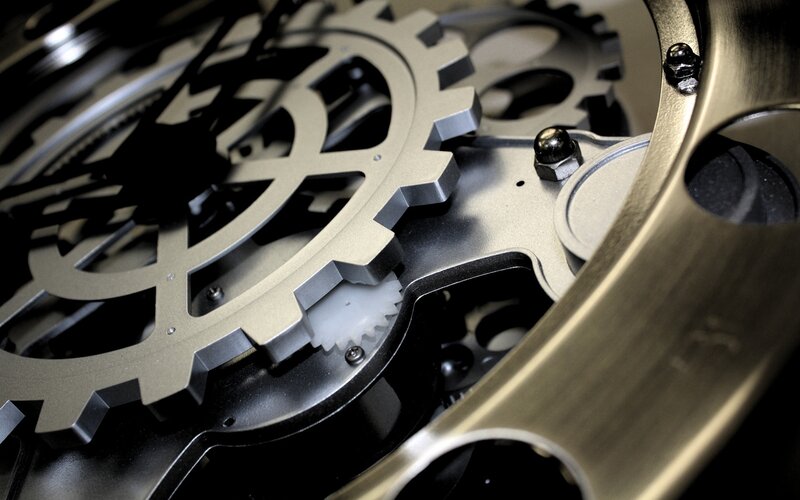 Mechanical Gears and Cogs — Silver, Dramatic