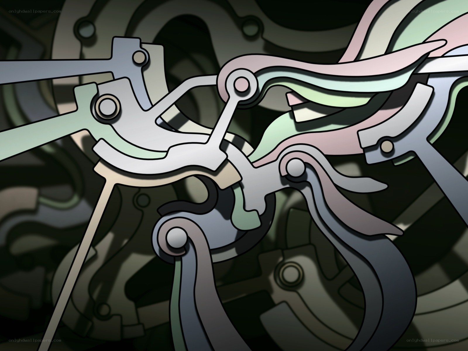mechanical gears and levers