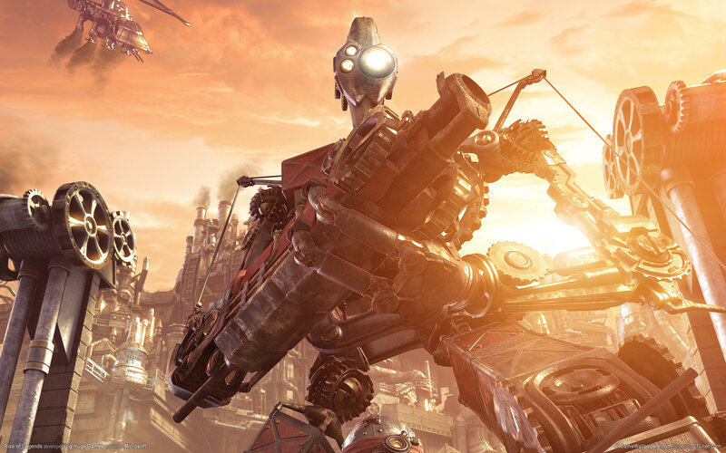 mechanical giant in industrial city