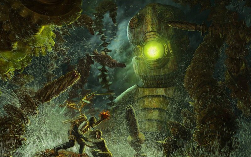 mechanical giant in storm